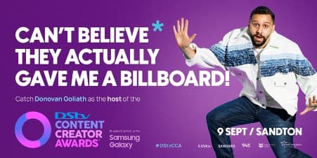 Donovan Goliath's Host Announcement Content Lands Him A Billboard In Sandton
